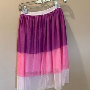 Charming Pink and Purple Kids Layered Skirt